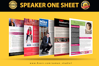 design speaker kit, one sheet, media kit, press kit, speaker one sheet