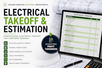 do electrical takeoff, material estimation and boq