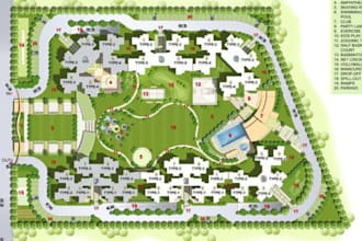 design vector site plan, property map, and subdivision layout for real estate