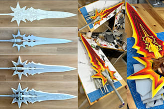 design custom cosplay creation pepakura props accessories helmet mask and weapon
