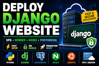 deploy your django website on vps, render, ubuntu, nginx, vercel and postgresql