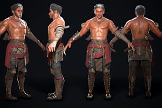 sculpt aaa game character, hero, npc and cinematic character model
