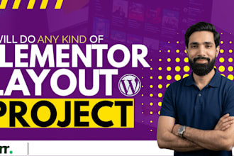 fix or build any elementor page layout professionall
