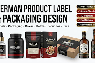 do german product label design,label packaging design,product label packaging