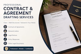 draft contracts and agreement and legal documents