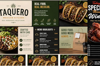 design premium restaurant branding menu