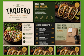 design premium restaurant branding menu