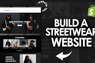 design shopify streetwear clothing brand website