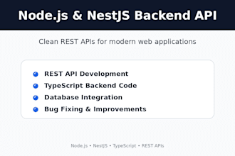 develop a nodejs and nestjs backend API