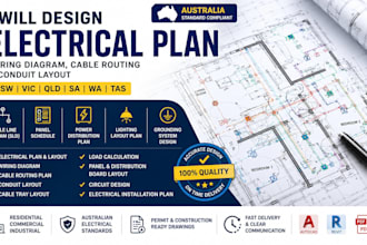 design wiring diagram, cable routing and conduit layout in nsw vic qld sa wa tas
