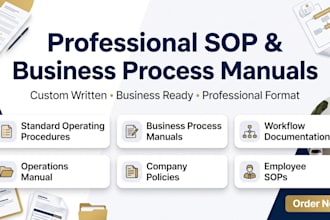 write professional sops and business process manuals