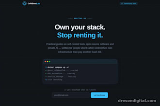 build a customer landing page or small business website