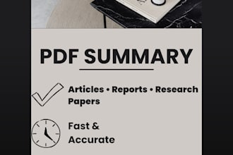 summarize pdfs, articles, reports, and research papers