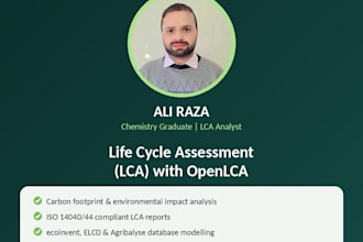 do lca and carbon footprint specialist, openlca, simapro, gabi, sustainability