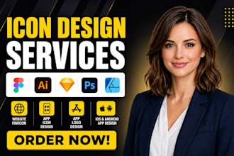 create custom icons design modern ui app logo icons set favicon for android ios