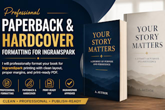 format your paperback and hardcover for ingramspark publishing