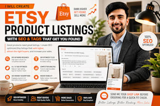 create etsy product listings with seo and tags
