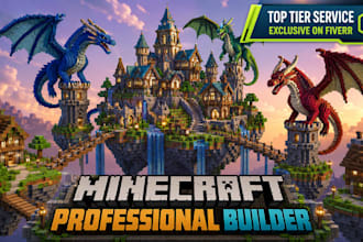 build minecraft castle, villages, base, hubs, spawns, house