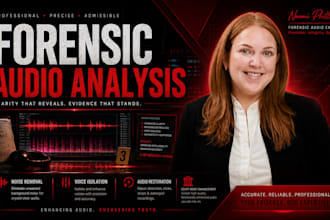 do forensic audio editing, noise removal, voice isolation, private investigation