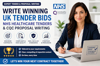 write winning UK tender bids nhs healthcare tenders and cqc proposal writing