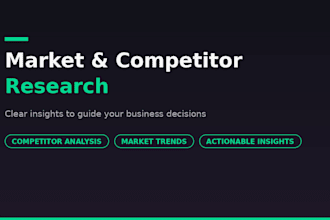 do market research and competitor analysis for your business
