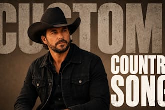 write a custom country song and provide acoustic music production