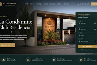 build hotel website hotel booking website resort website travel agency website