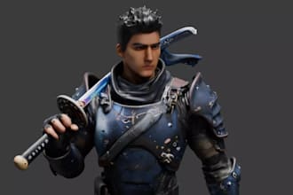 sculpt aaa hero, npc and production ready game character model