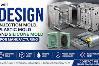 design injection mold, plastic mold and silicone mold for manufacturing