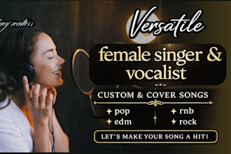be your female pop singer edm singer female vocalist pop song female singer