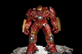 model sci fi armor, mech suit and hard surface character