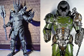 design wearable armor cosplay creation anime character model 3d mask for 3dprint