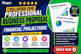 design your professional business proposal and financial projections