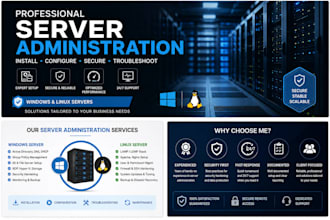 install, configure, secure and troubleshoot windows and linux servers