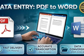 convert PDF to word docx with accurate manual typing