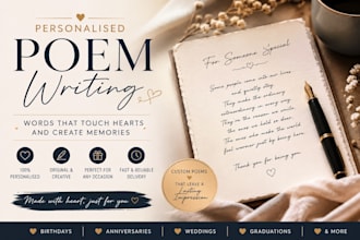write a personalized custom poem for any occasion