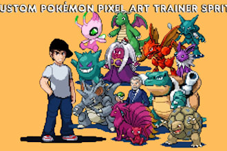 do pokemon pixel art fakemon sprite trainer pokemon character in gen 3 4 5 style