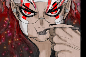 color digital line art