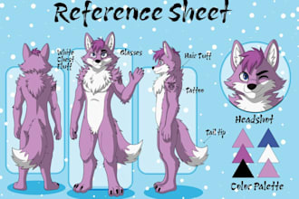 draw furry reference sheet fursona ref sheet nsfw furry art anthro furry oc art