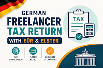 prepare german freelancer tax return with eÜr and elster filing