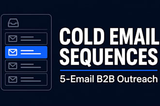 write a 5 email cold email sequence for b2b lead generation