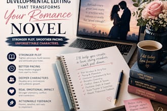 developmental edit your romance novel for plot pacing and characters