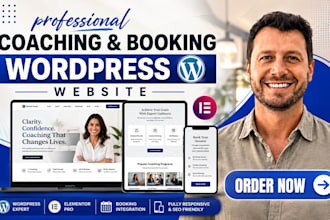 design wordpress booking website design wordpress coaching website development
