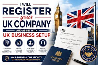register your UK company and assist with UK business setup