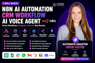 build n8n ai automation CRM workflow and ai voice agent
