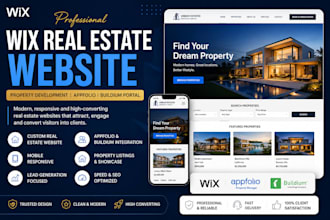 design wix real estate website property devdelopment appfolio buildium portal