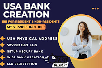do mecury wise usa bank creation llc registration usa physical proof of address