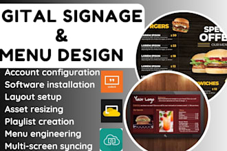 build an outstanding digital signage professional menu design for your business