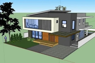 design 3d house exterior models in sketchup