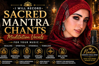 record custom mantra chant meditation and healing vocals